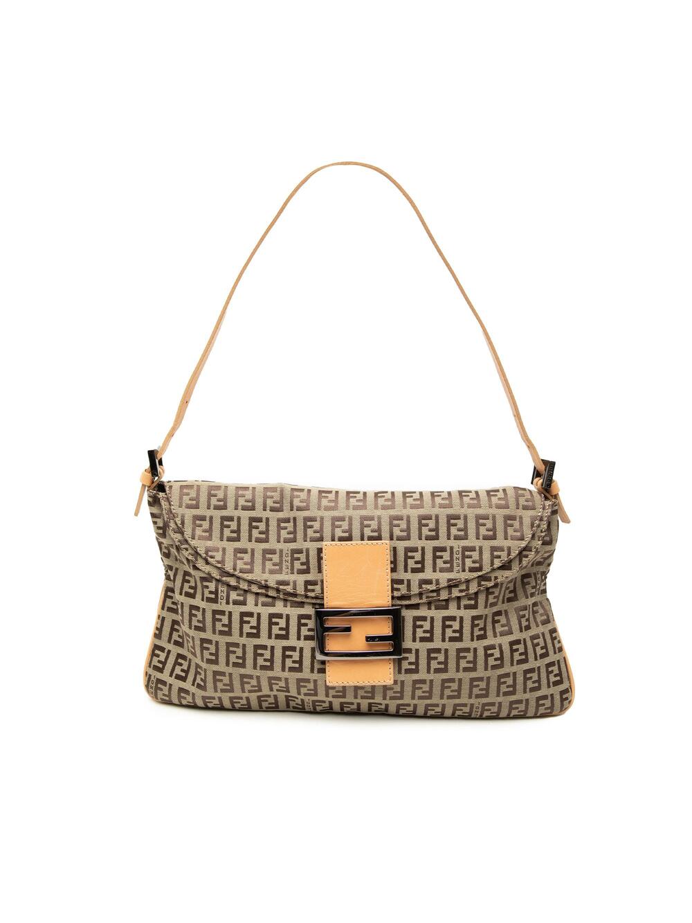Fendi Double Flap Bag Zucchino Canvas #369365F10B